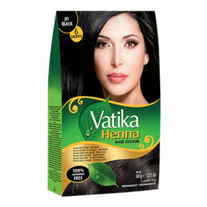 Vatika Hennapulver Jet Black 60g Vatika - Butikkom