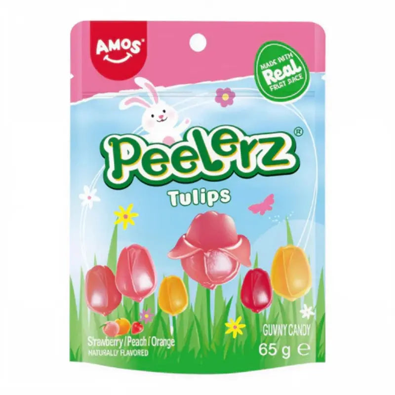 Amos Peelerz Gummy Tulips 65g Amos - Butikkom