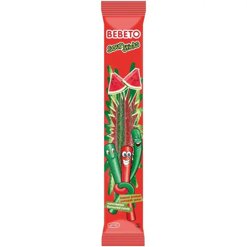 Bebeto Sour Sticks Watermelon 35g Bebeto - Butikkom