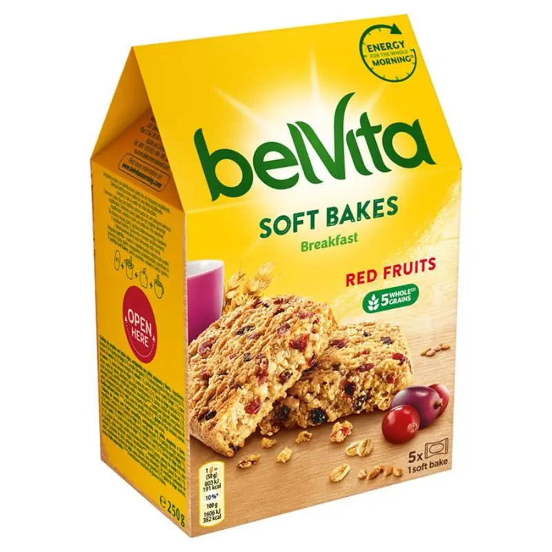 Köp BelVita Breakfast Soft Bakes Red Fruits 250g online från lagerhylla ...