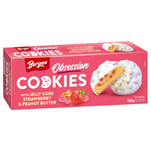 Bergen Cookies Jelly Cube Strawberry Peanut Butter 128g