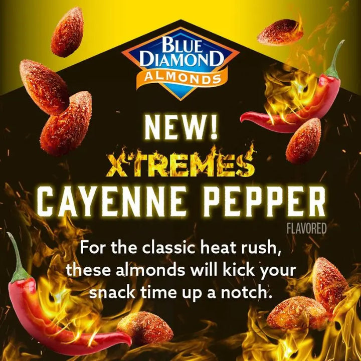 Blue Diamond Almonds XTREMES Cayenne Pepper 43g Takis - Butikkom