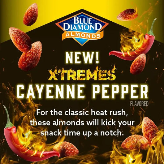 Köp Blue Diamond Almonds XTREMES Cayenne Pepper 43g Butikkom