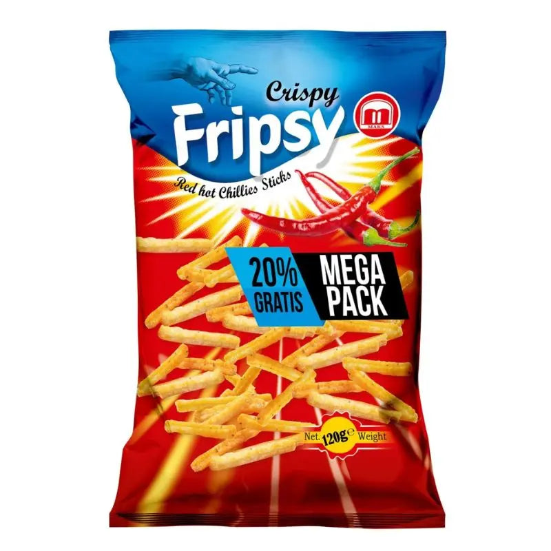 Crispy Fripsy Red Hot Chilli 120g MAKC - Butikkom