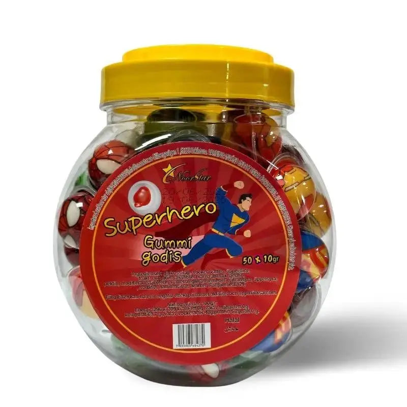 Gummigodis Superhero 50 x 10g Butikkom - Butikkom