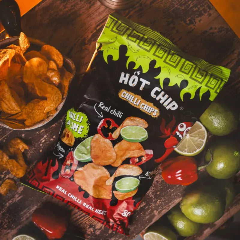 HOT CHIP Chilli & Lime 80g HOT CHIP - Butikkom