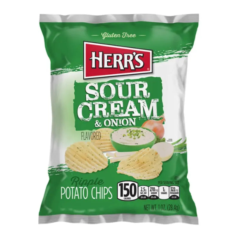 Herr's Sour Cream and Onion Chips 28g Herr´s - Butikkom