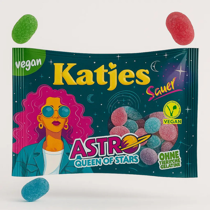 Katjes Astro Queen of Stars Sauer 175g Katjes - Butikkom