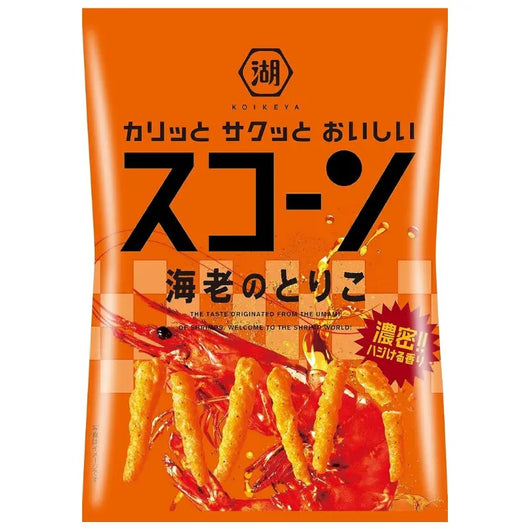 Koikeya Scorn Corn Crisps Shrimp 73g Koikeya - Butikkom