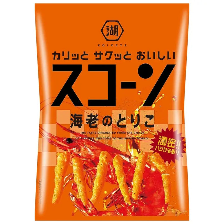 Koikeya Scorn Corn Crisps Shrimp 73g Koikeya - Butikkom