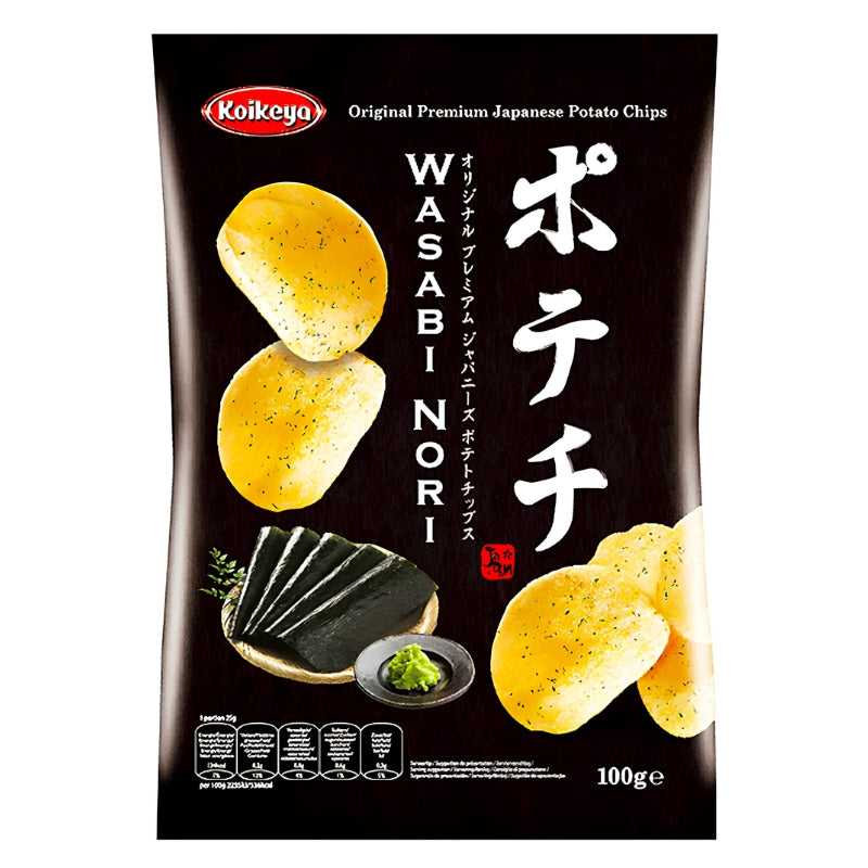 Koikeya Potechi Wasabi Nori Chips 100g