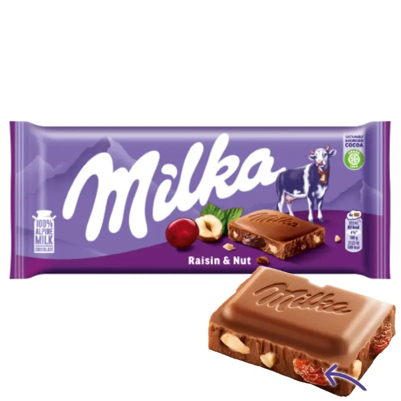 Milka Raisin & Nut 100g Milka - Butikkom