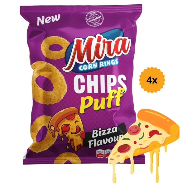 Mira Chips Puff Bizza 4 x 30g Mira - Butikkom