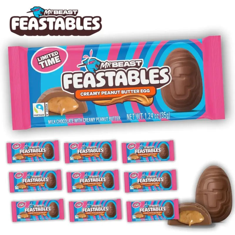 MrBeast Feastables Peanut Butter Egg 10st x 35g - Butikkom