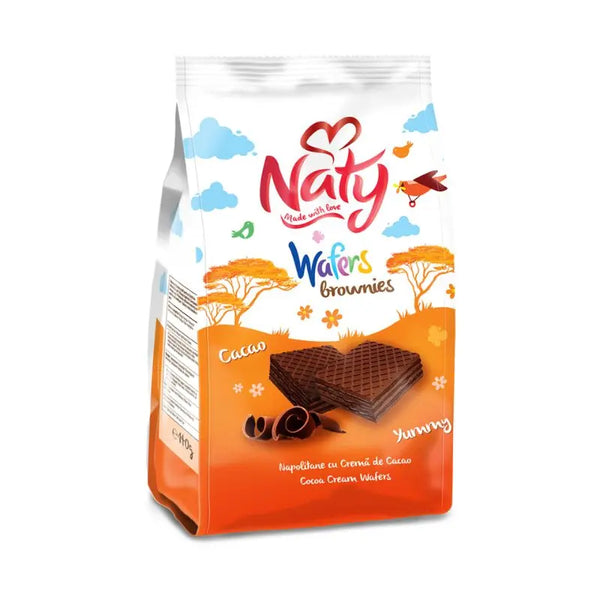 Naty Brownie Wafer Cacao Cream 140g European Food - Butikkom