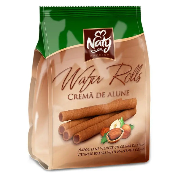 Naty Premium Wafer Rolls & Hazelnut Cream 100g European Food - Butikkom