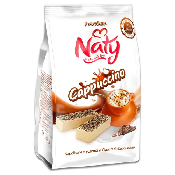 Naty Premium Wafer & Cappuccino Glasyr 140g European Food - Butikkom