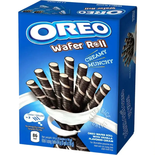 Oreo Wafer Rolls Vanilla 54g Oreo - Butikkom