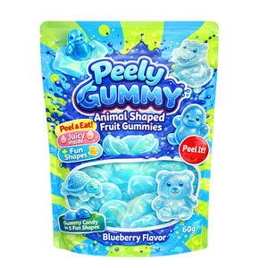 Peely Gummy Animal Shaped Blueberry 60g