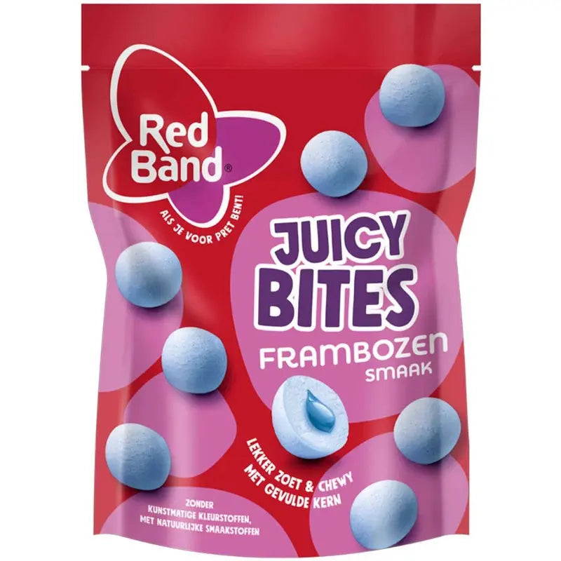 Red Band Juicy Bites Frambozen 145g Katjes - Butikkom
