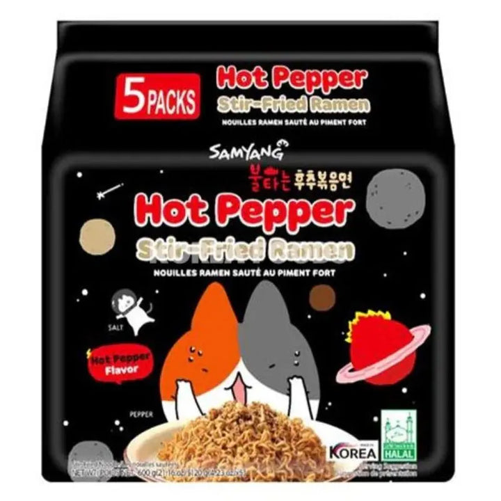 Samyang Hot Pepper Stir-Fried Ramen 120g X 5st Samyang - Butikkom