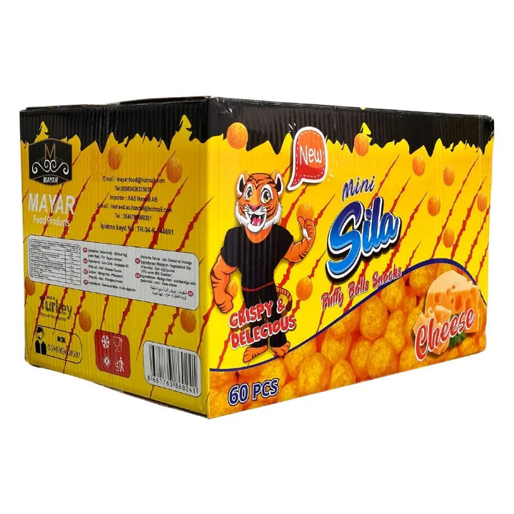 Sila Mini Balls Snacks Cheese 60 x 20g Derby - Butikkom