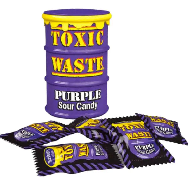 Toxic Waste Purple Sour Candy Drum 42g Toxic Waste - Butikkom