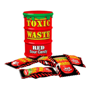 Toxic Waste Red Sour Candy Drum 42g Toxic Waste - Butikkom