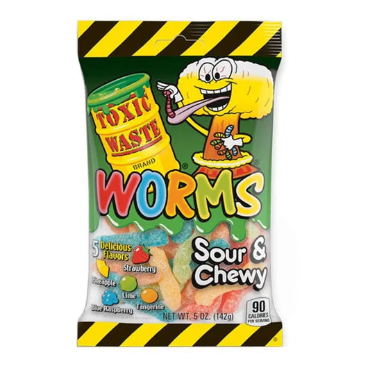 Toxic Waste Sour Gummy Worms  142g Toxic Waste - Butikkom