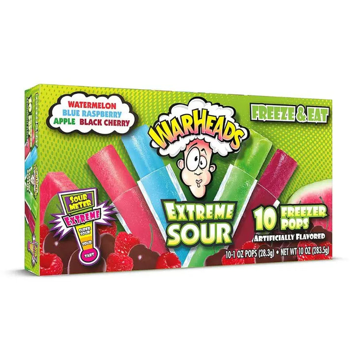 Warheads Fat Free Freezer Pops 283g Warheads - Butikkom