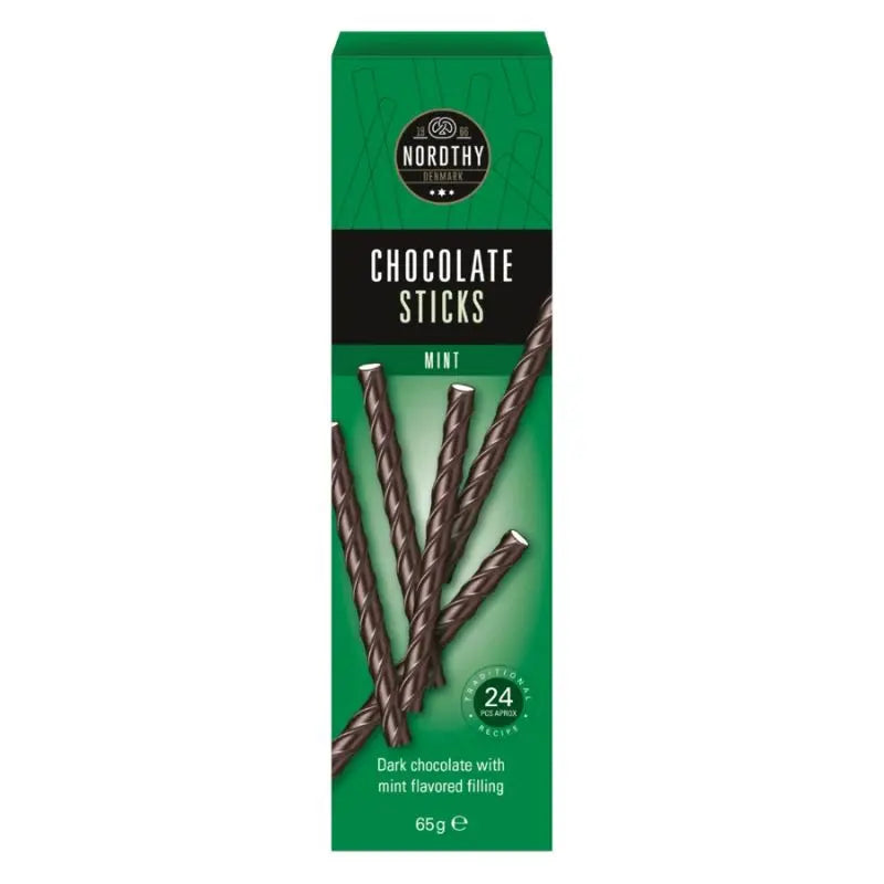 Chokladsticks Mörk & Mint 65g Nordthy - Butikkom