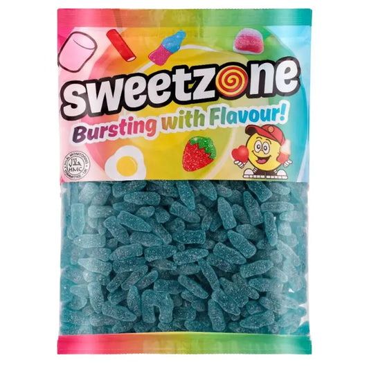 Fizzy Blue Raspberry Bottles 900g Sweetzone - Butikkom