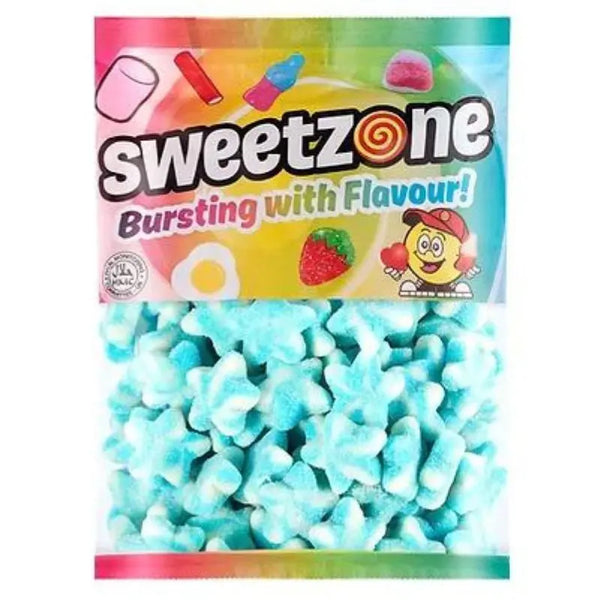 Fizzy Blue & White Stars 1kg Sweetzone - Butikkom