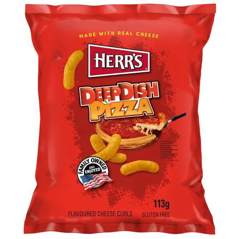 Herr's Deep Dish Pizza Cheese Curls 113g Herr´s - Butikkom