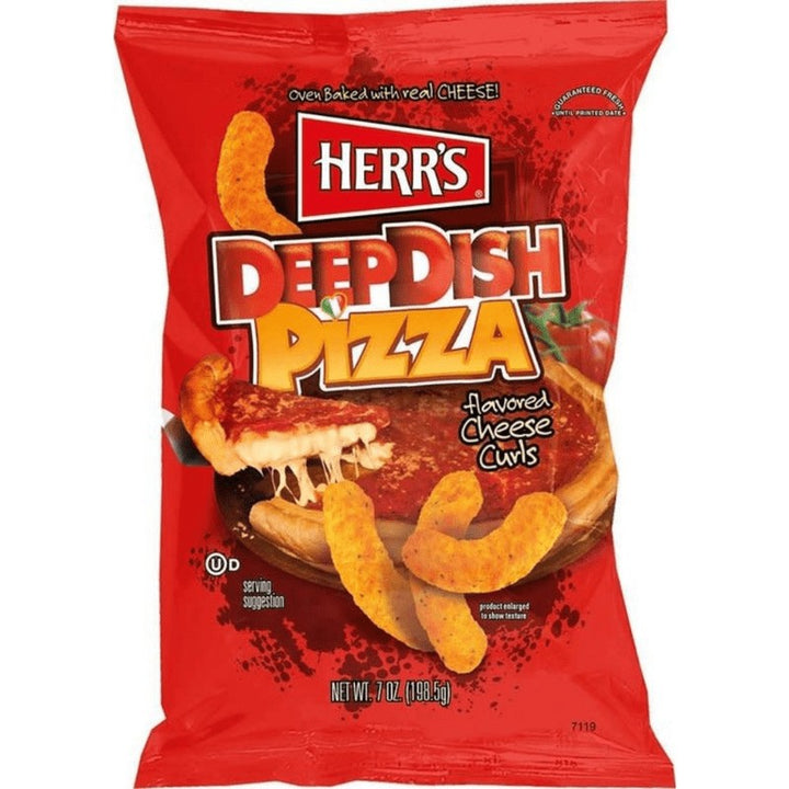 Herr´s Deep Dish Pizza Cheese Curls 198g Herr´s - Butikkom