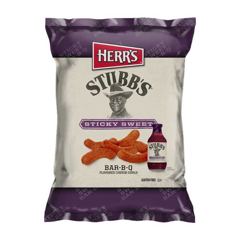 Herrs Stubbs Sticky Sweet Bar-B-Q Cheese Curls 170g Herr´s - Butikkom