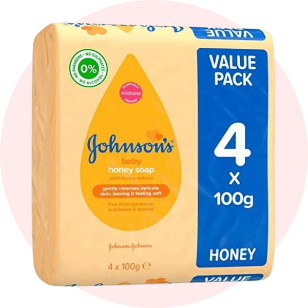 Johnson's Baby Soap With Honey 4 x 100 g Johnson's - Butikkom