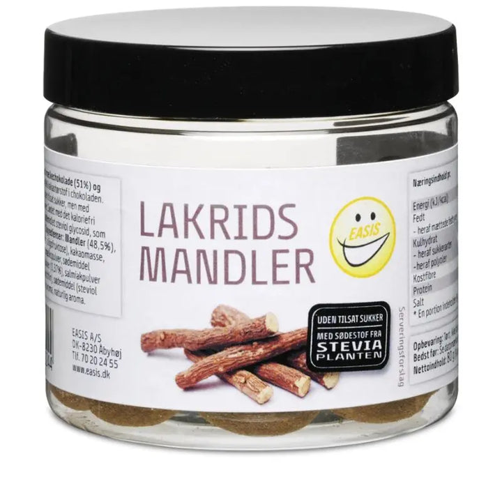 Lakritsmandlar sockerfri 80g EASIS - Butikkom