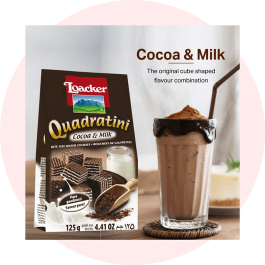 Loacker Quadratini Cocoa & Milk 125g Loacker - Butikkom