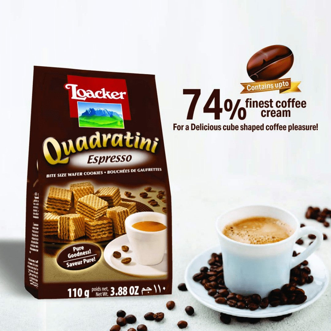 Loacker Quadratini Espresso 110g Loacker - Butikkom