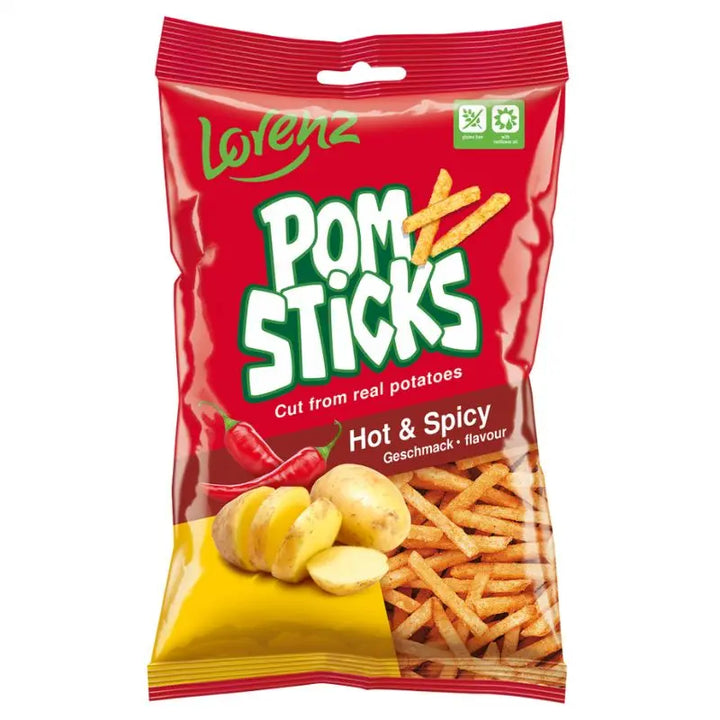 Pomsticks Hot & Spicy 85g Lorenz - Butikkom