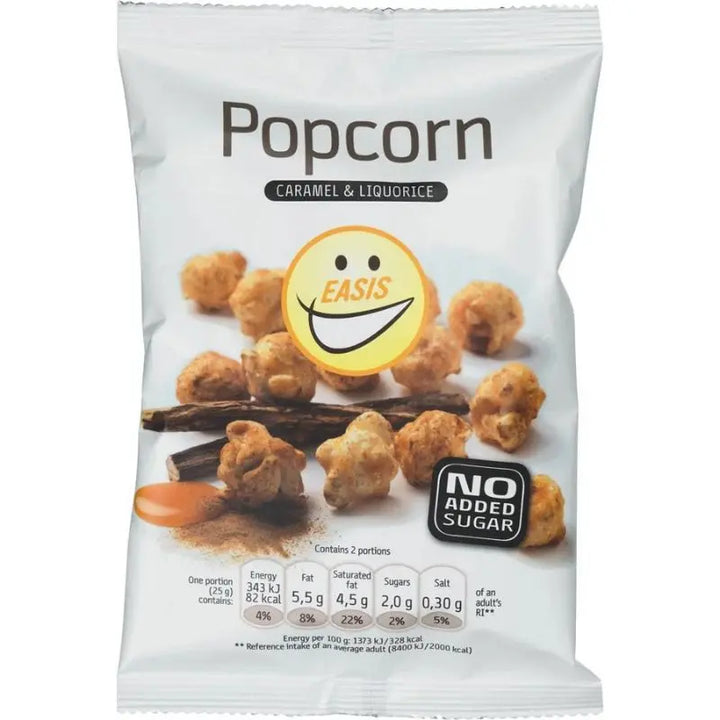 Popcorn Kola & Lakrits sockerfri 50g EASIS - Butikkom