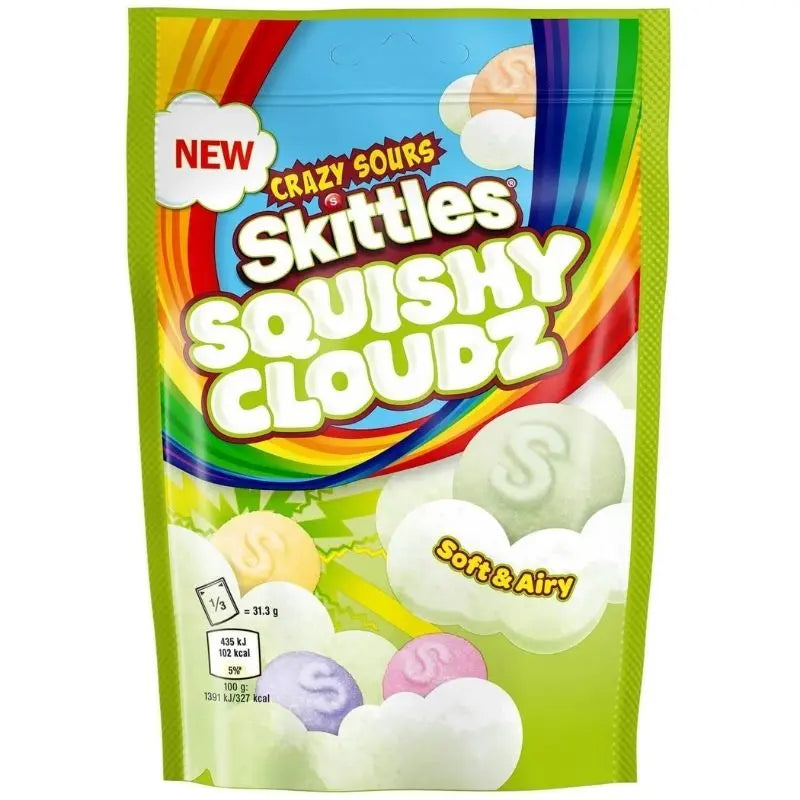 Skittles Squishy Cloudz Crazy Sours 94g Skittles - Butikkom