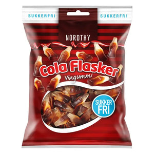 Sockerfritt Cola Flaskor 80g Nordthy - Butikkom