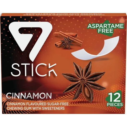 Sockerfritt tuggummi Cinnamon 33g 7 Stick - Butikkom
