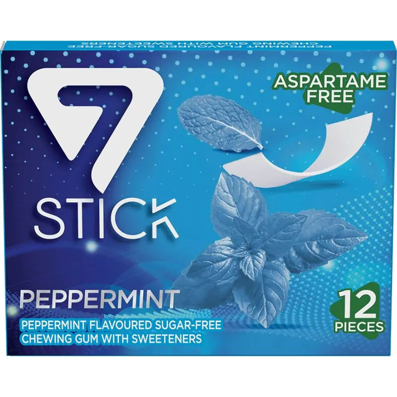 Sockerfritt tuggummi Peppermint 33g 7 Stick - Butikkom