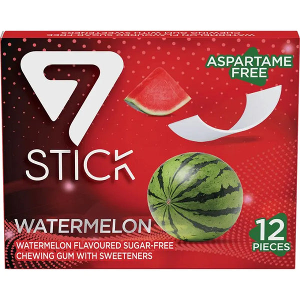 Sockerfritt tuggummi Watermelon 33g 7 Stick - Butikkom